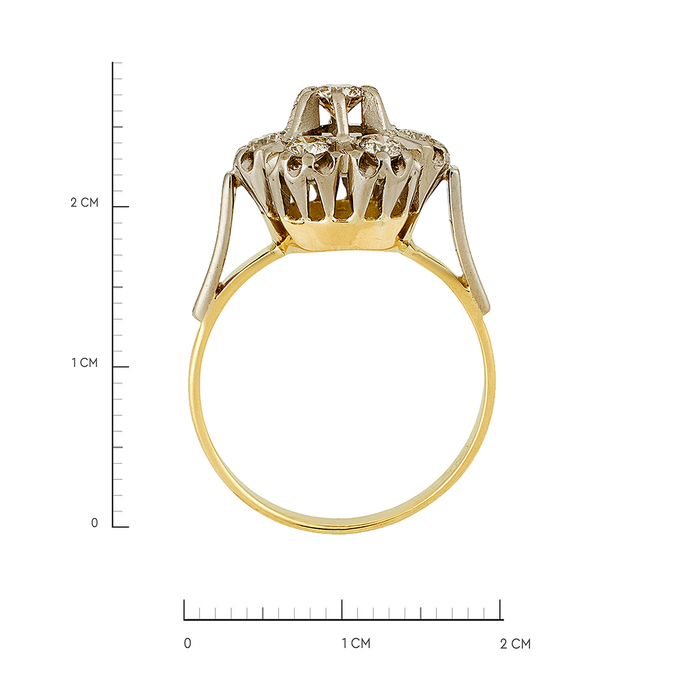 Кольцо из золота 585 пробы c бриллиантами, Л 3302 1518 за 92330