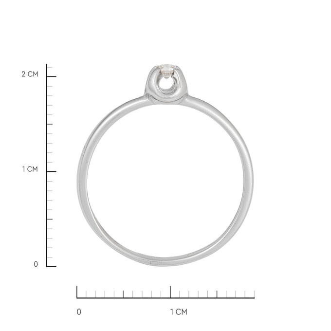 Кольцо из золота 585 пробы c бриллиантом, Л 0408 8249 за 18000