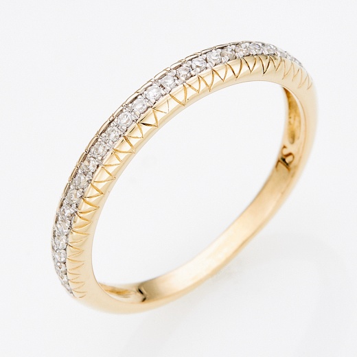 Кольцо из комбинированного золота 585 пробы c 27 бриллиантами Л36052667 фото 1