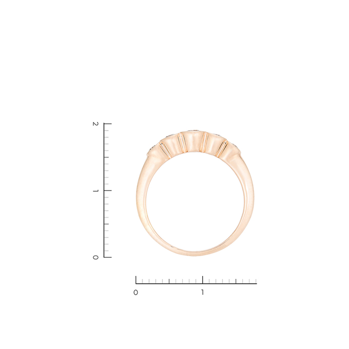 Кольцо из золота 585 пробы c 5 бриллиантами, Л 2810 4944 за 31120