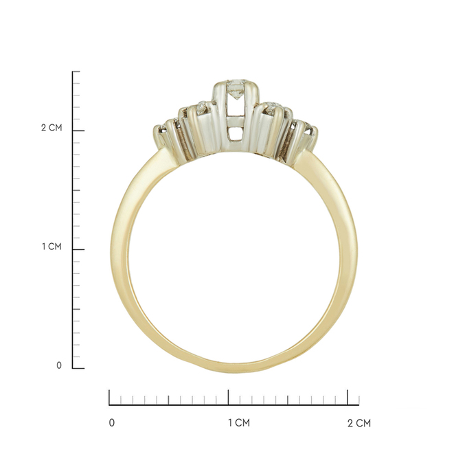 Кольцо из золота 585 пробы c бриллиантами, Л 4807 3530 за 37740