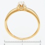 Кольцо из красного золота 585 пробы c 1 бриллиантом Л57027396 фото 4