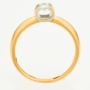Кольцо из комбинированного золота 585 пробы c 1 бриллиантом Л60018140 фото 2