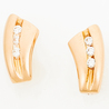 Серьги из красного золота 585 пробы c фианитами