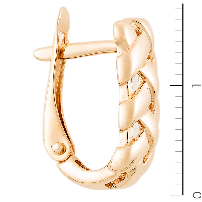 Серьги из красного золота 585 пробы