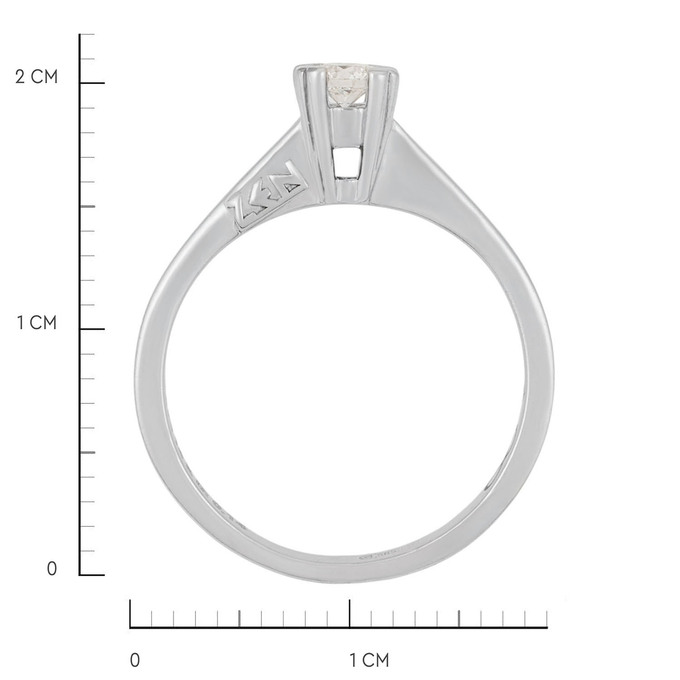 Кольцо из золота 585 пробы c бриллиантами