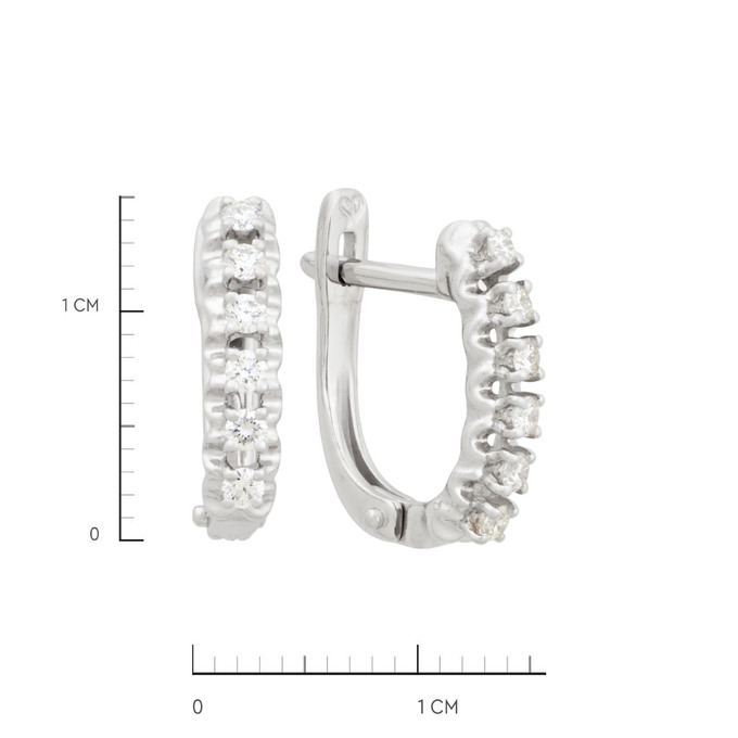 Серьги из золота 585 пробы с бриллиантами, Ц О007 4768 за 35100
