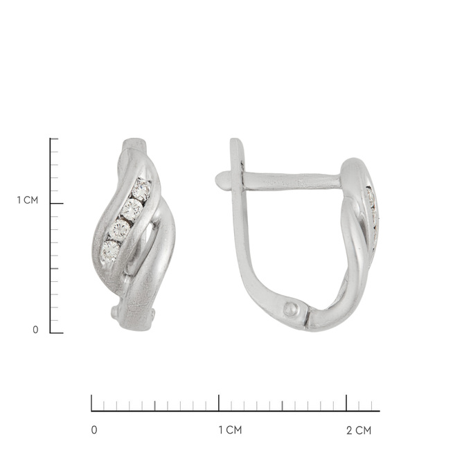 Серьги из золота 585 пробы c бриллиантами, Л 0515 4750 за 33600