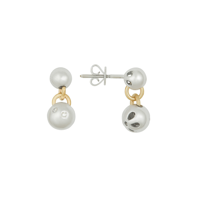 Серьги из золота 585 пробы c бриллиантами, Л 7502 8547 за 49600