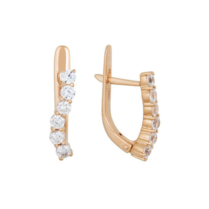 Серьги из золота 585 пробы c фианитами, Л 3112 5365 за 21840