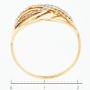 Кольцо из красного золота 585 пробы c фианитами Л30124870 фото 4