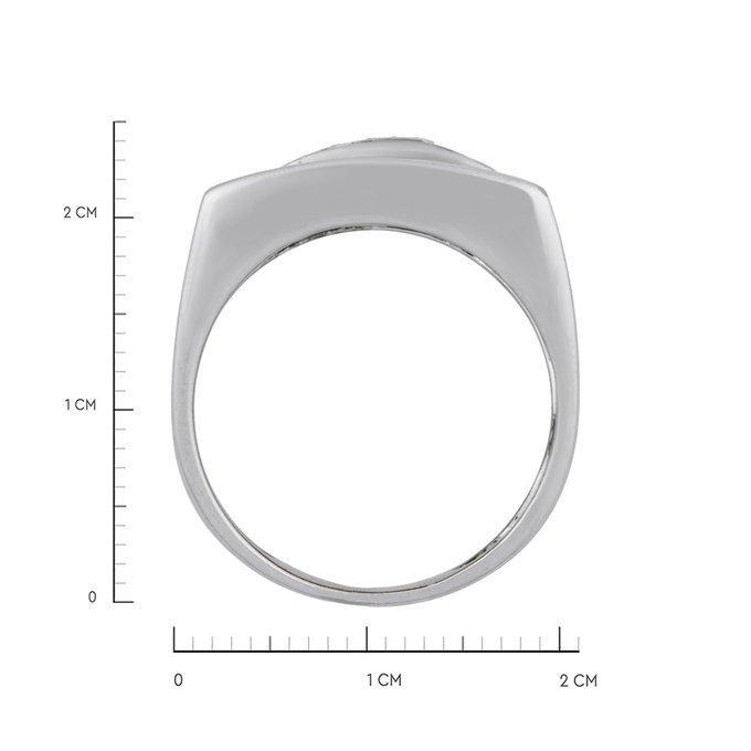 Кольцо из золота 585 пробы c бриллиантами и ониксом, Л 2010 7848 за 83600
