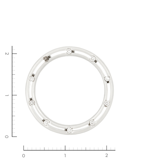 Кольцо из белого золота 750 пробы c 20 бриллиантами, Л28093266 за 100000