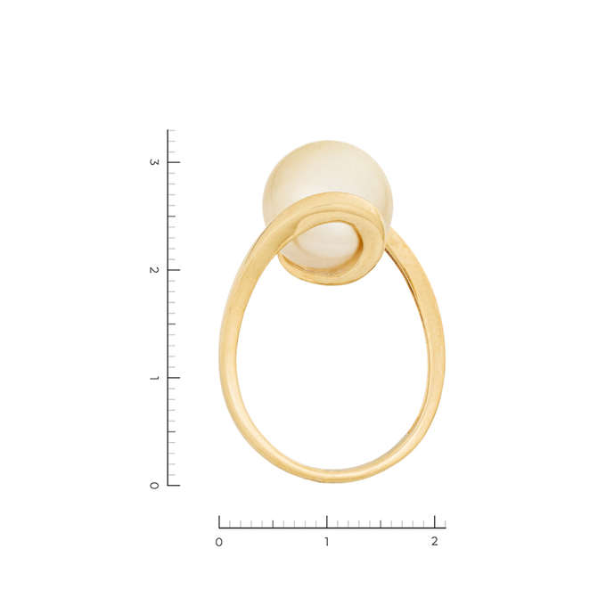 Кольцо из золота 750 пробы c 1 культ. жемчугом