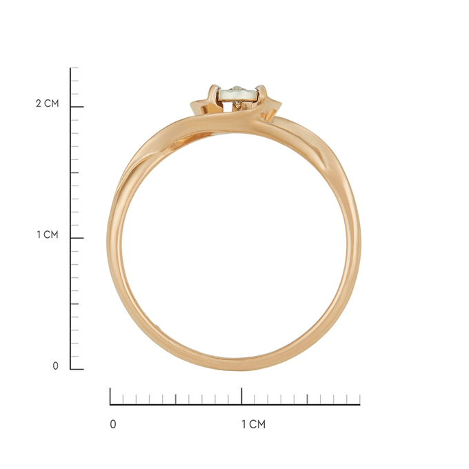 Кольцо из золота 585 пробы c бриллиантом, Л 2213 0693 за 18000