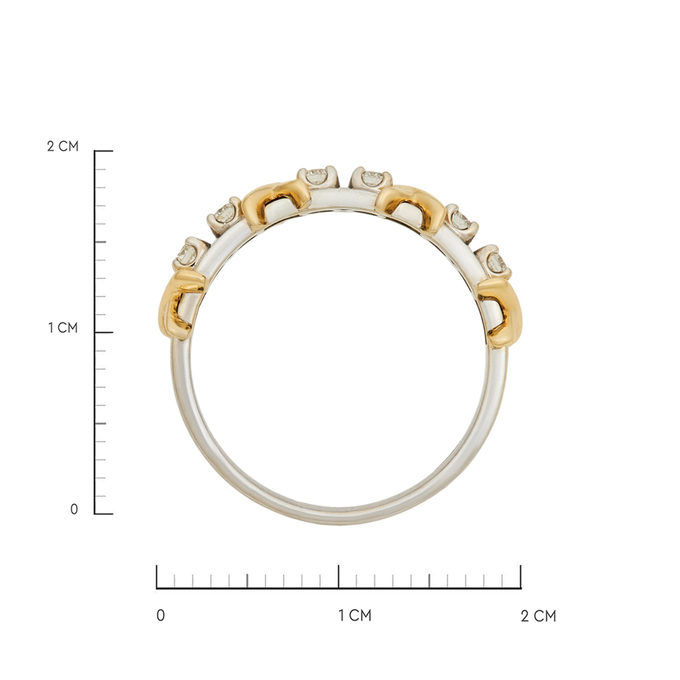 Кольцо из золота 585 пробы c бриллиантами