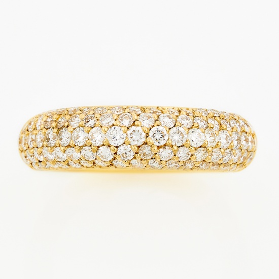 Кольцо из комбинированного золота 750 пробы c 89 бриллиантами