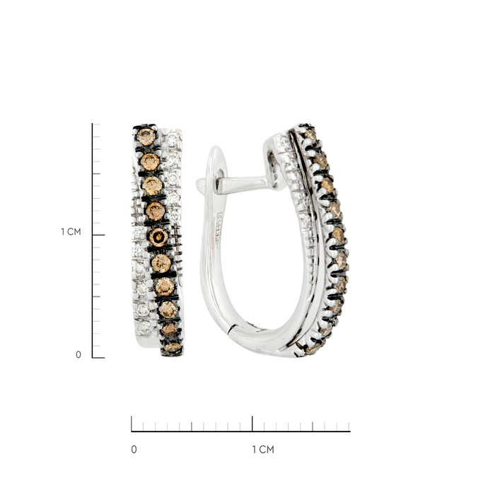 Серьги из золота 585 пробы с бриллиантами, Л 2812 8720 за 69100