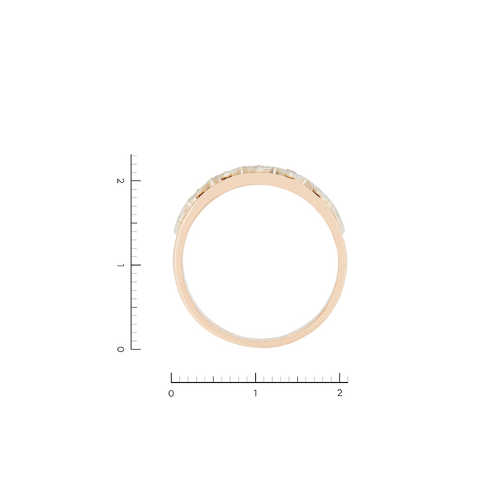 Кольцо из золота 585 пробы c 5 бриллиантами, Л 3014 0212 за 41650
