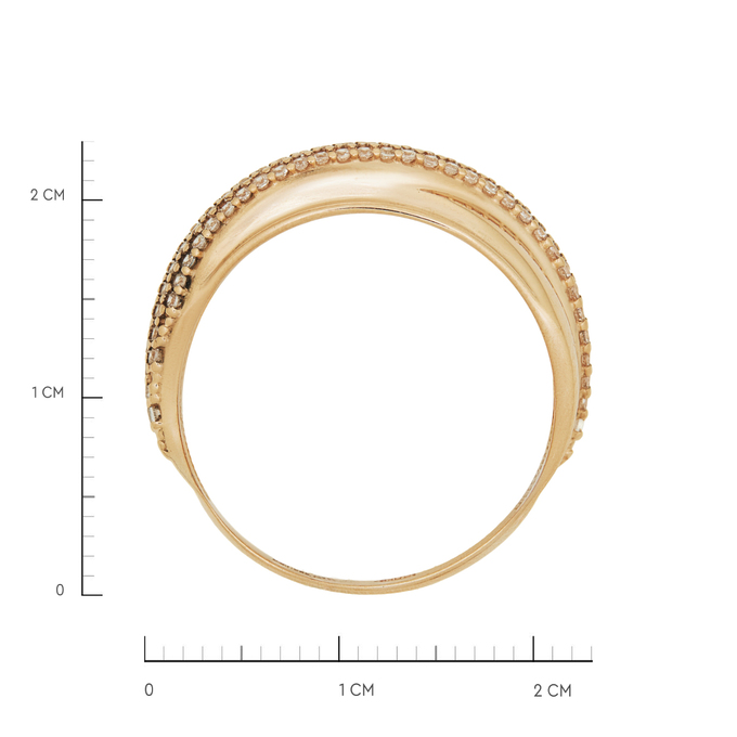 Кольцо из золота 585 пробы c фианитами, Л 0408 6978 за 29440