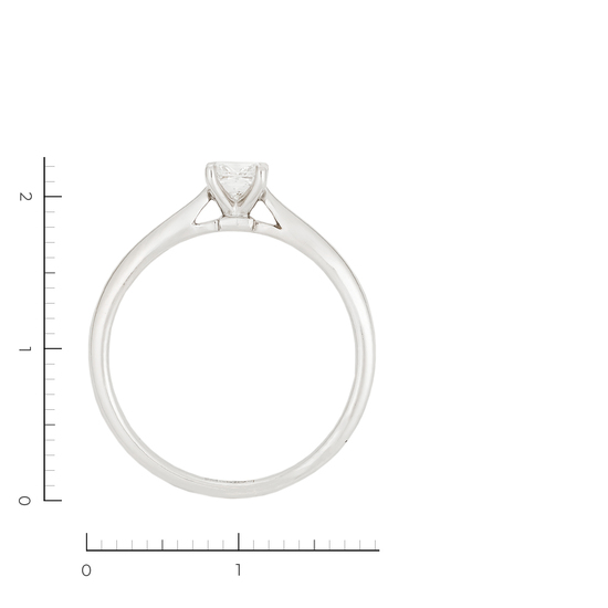 Кольцо из белого золота 585 пробы c 1 бриллиантом, Л57033272 за 35920