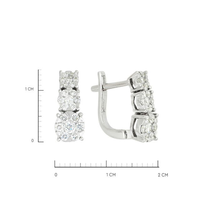 Серьги из золота 585 пробы с бриллиантами
