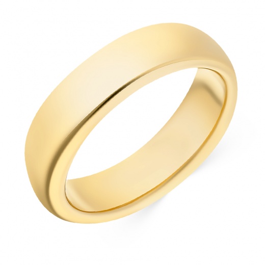 Кольцо обручальное из желтого золота 750 пробы
