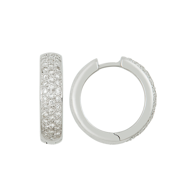 Серьги из золота 750 пробы c бриллиантами