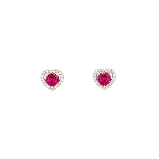 Серьги из золота 585 пробы c бриллиантами и корундами, К 0000 2907 за 25500