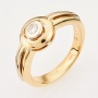 Кольцо из комбинированного золота 750 пробы c 1 бриллиантом Л45055520 фото 1