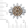 Кольцо из белого золота 750 пробы c 73 бриллиантами 091568 фото 3