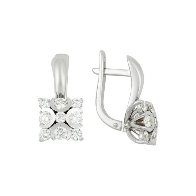 Серьги из золота 585 пробы с бриллиантами, Л 5703 4922 за 114000