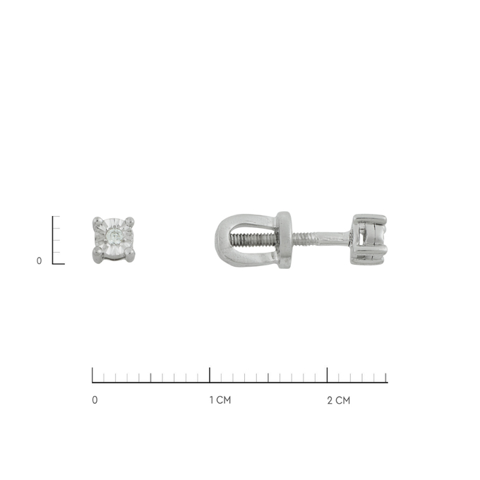 Серьги из золота 585 пробы c бриллиантами, Ц О007 2029 за 13920