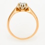 Кольцо из комбинированного золота 583 пробы c 1 бриллиантом Л33068208 фото 3