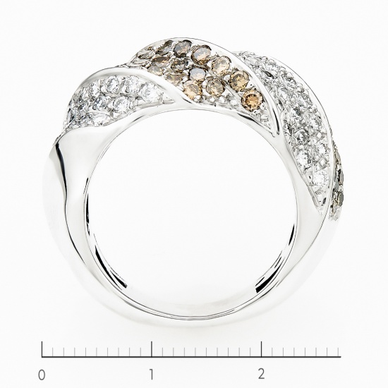Кольцо из белого золота 750 пробы c 118 бриллиантами, Л24132736 за 123900