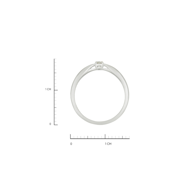 Кольцо из золота 585 пробы c бриллиантом, Л 0911 3649 за 15600