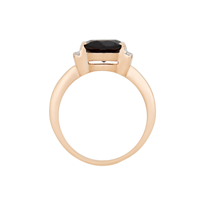 Кольцо из золота 585 пробы c гранатом и фианитами, Л 4507 9840 за 35600