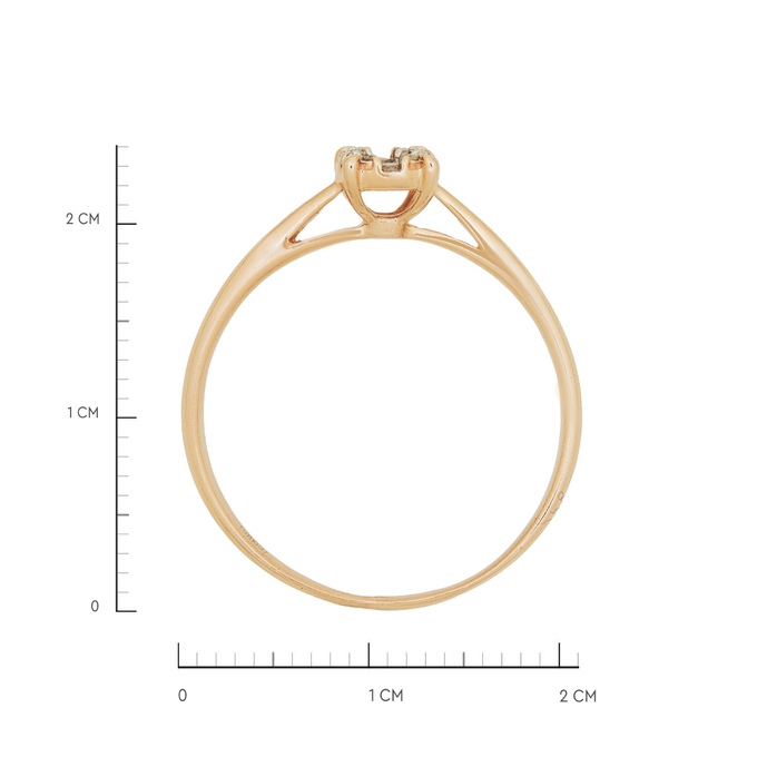 Кольцо из золота 585 пробы c бриллиантами, Л 5805 1958 за 26800