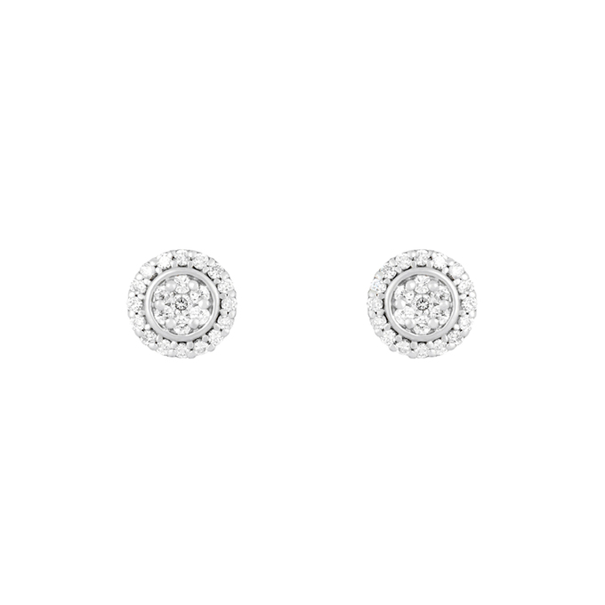 Серьга из золота 585 пробы c бриллиантами