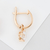 Серьги из красного золота 585 пробы c фианитами
