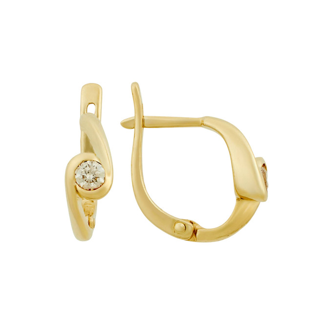 Серьги из золота 585 пробы с бриллиантами, Л 2812 9980 за 51200