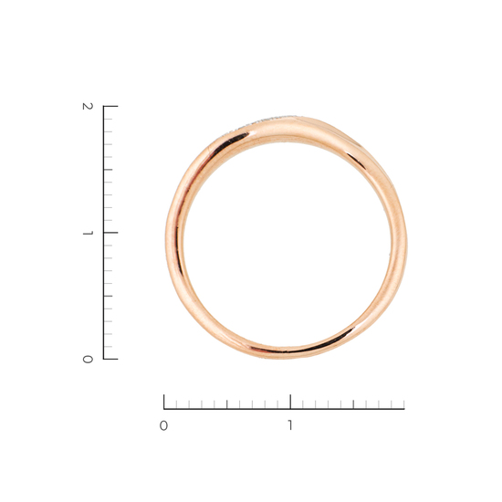 Кольцо из красного золота 585 пробы c 18 бриллиантами, Л54049788 за 15000