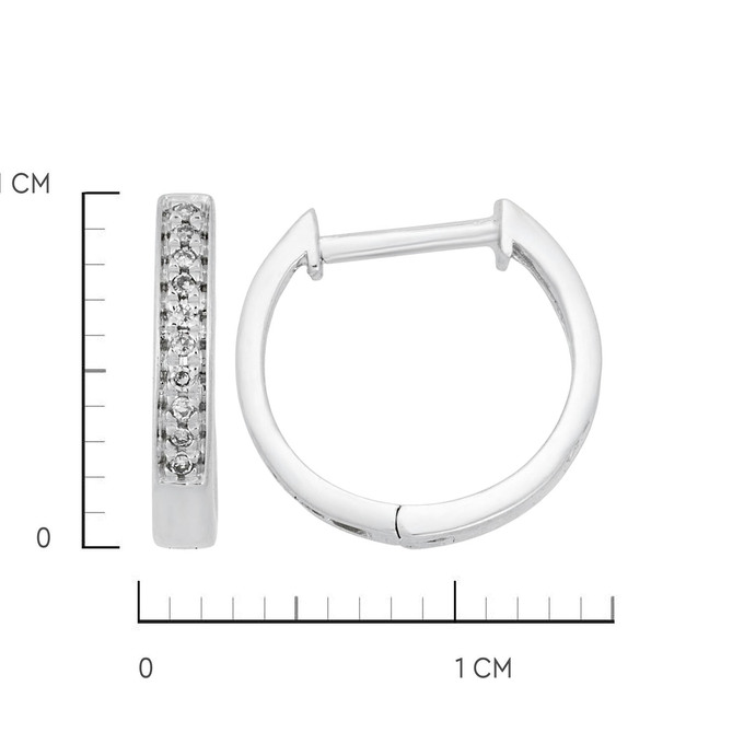Серьги из золота 585 пробы c бриллиантами, Л 7601 7623 за 14400