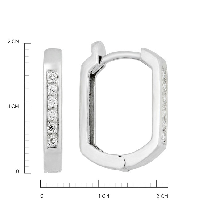 Серьги из золота 585 пробы с бриллиантами, Ц О007 3538 за 16900