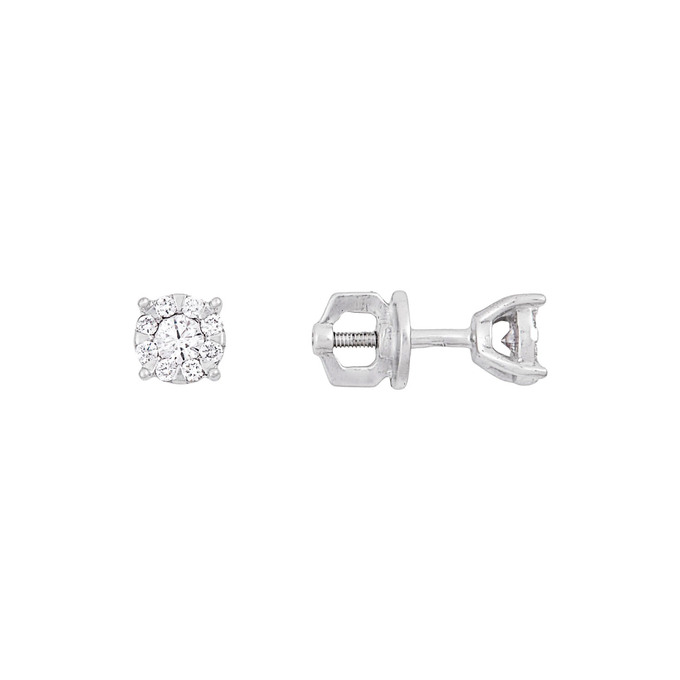 Серьги из золота 585 пробы с бриллиантами