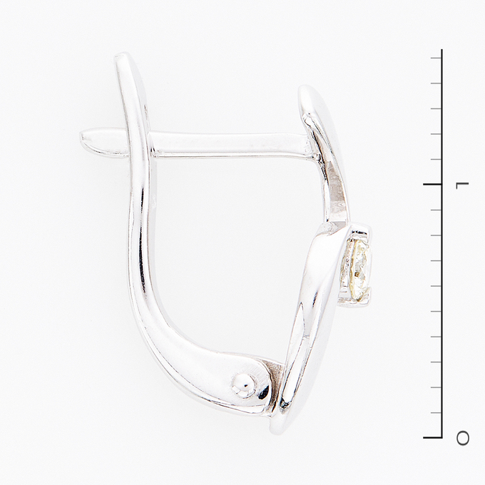 Серьги из золота 585 пробы c 2 бриллиантами