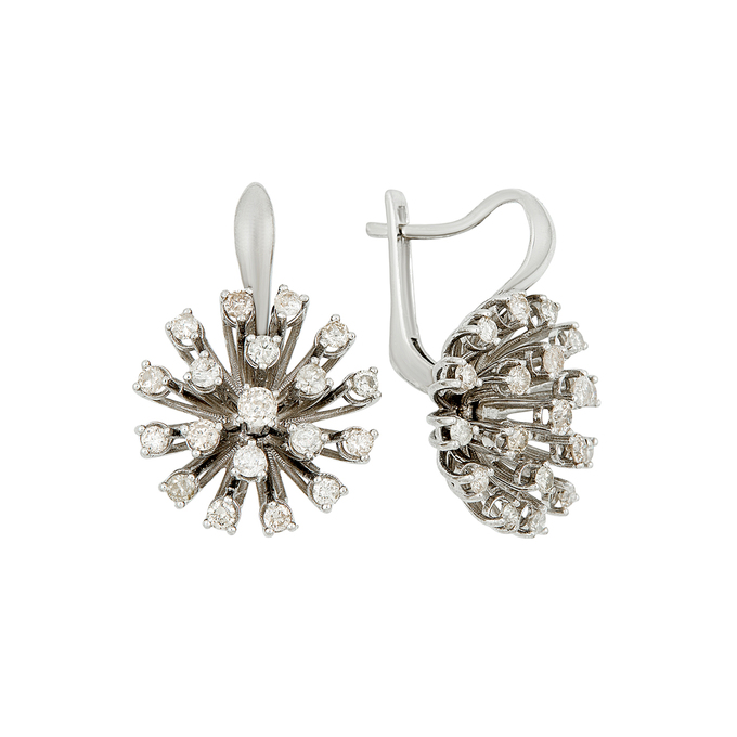 Серьги из золота 585 пробы c бриллиантами, Л 0616 8543 за 120000