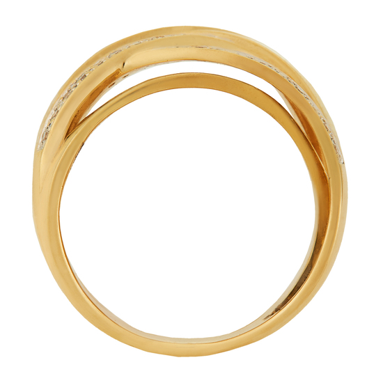 Кольцо из желтого золота 750 пробы c 40 бриллиантами, Л33087524 за 84900