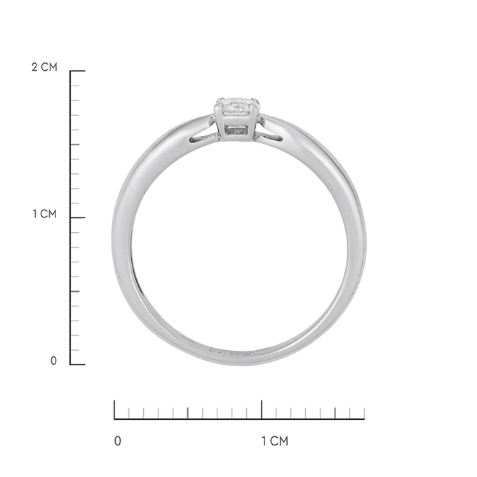 Кольцо из золота 585 пробы c бриллиантом, Л 3604 1352 за 30800