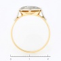 Кольцо из комбинированного золота 750 пробы c 7 бриллиантами Л48060547 фото 4